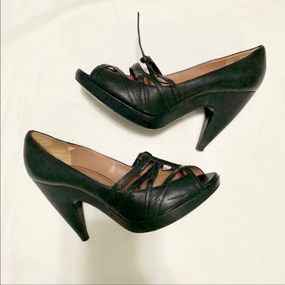 Sigerson Morrison Shoes - Sigerson Morrison Black Peek Toe Heels